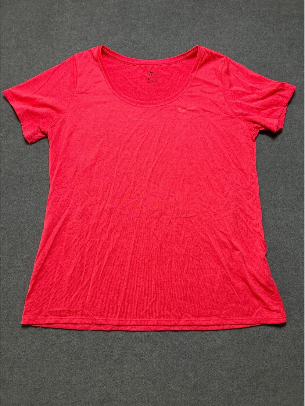 Nike Dri-FIT Athletic Running Workout T Shirt Women XL Red Short Sleeve